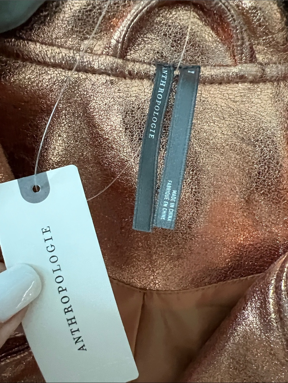 NWT $168 ANTHROPOLOGIE copper penny moto jacket XS - Picture 5 of 7